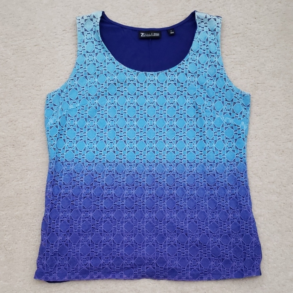 New York and Company Blue Sleeveless Top